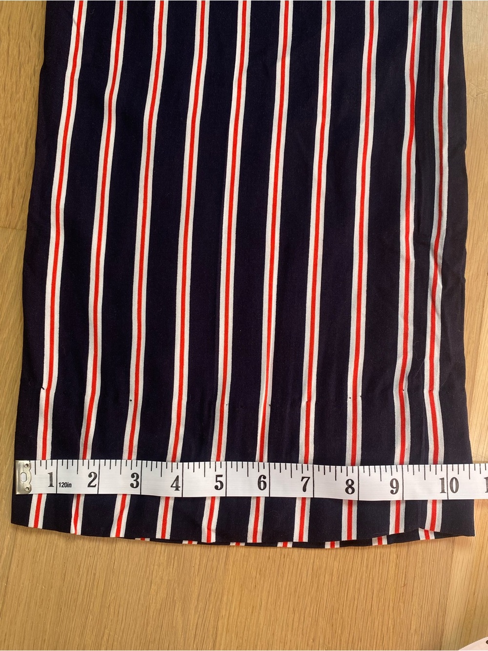 Cynthia Rowley Classic Striped Wide Leg Pants Nautical Dark Navy Red White Large - Picture 10 of 11